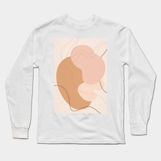 Mid Century Modern, Abstract Shapes Long Sleeve T-Shirt